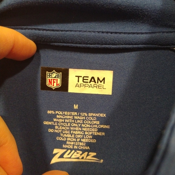 NFL Indianapolis Colts Football Fan 1/4 Zip Pullover Jacket Men's Sz M-Zubaz - Picture 2 of 6